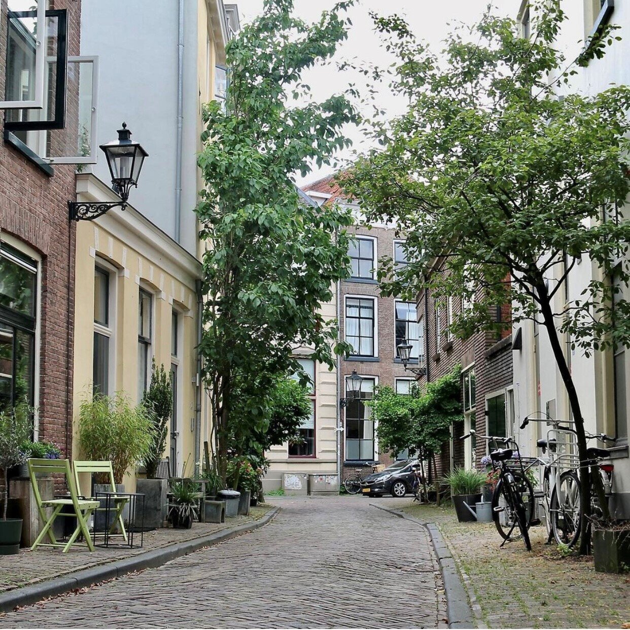 Een van de oude straten van Hanzestad Zwolle.